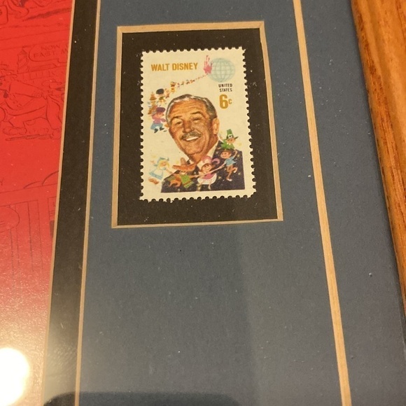 Mickey Mouse with Walt Disney postage stamp professional matted and framed - Picture 3 of 11